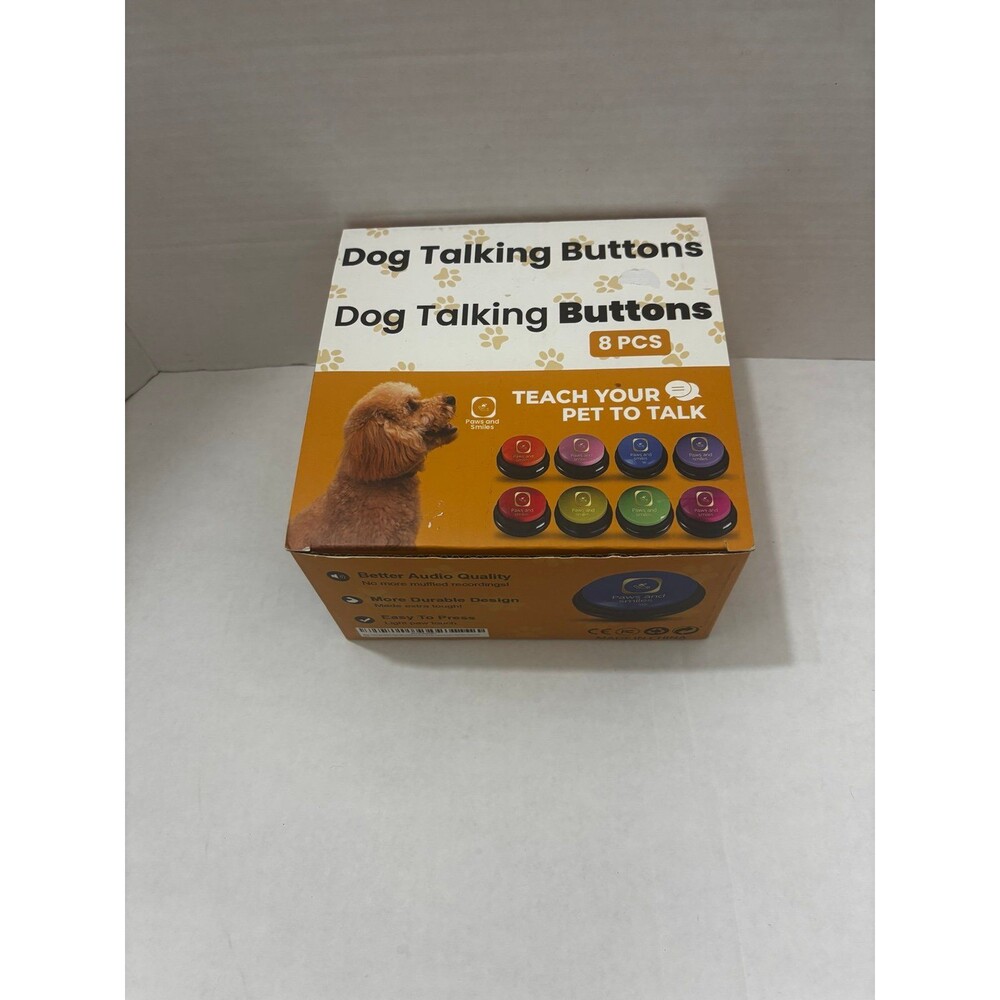 8 Pack Recordable Dog Talking Buttons Pet Training Communication Buttons (033)